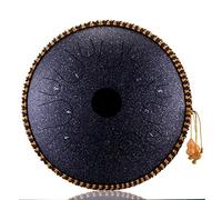 Drum Tongue Drum 14 pollici 14 Tono Kit completo, Chiave C, Psicoterapia percussioni, Regalo per principianti e Yoga Loversi (Color : Black)