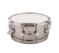 Drum Workshop DW Collector's Series DRVL6514SPC - Tamburo rullante in acciaio inox con hardware cromato, 14 x 16,5 cm