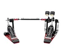 Drum Workshop Serie 5000 pedale doppio per cassa Accelerator a doppia catena, pedana stretta, con borsa