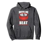 Drumline Feel The Beat Suonatore di batteria Batterista Drumline Felpa con Cappuccio