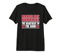 Drumline Il Battito Cardiaco della Band AMA la Batteria Maglietta Premium