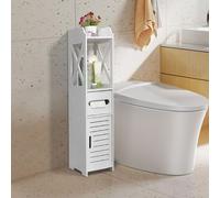Drumm Mobiletto bagno, mobile per WC, mobile per WC, portaoggetti per bagno, cassetto, vano, salvaspazio, piccoli spazi (20 x 15 x 80 cm)