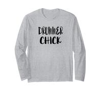 Drummer Chick - Batteria Band Rock Country Jazz indie Blues Maglia a Manica