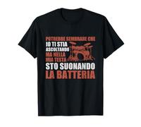 Drummer E Batterista Regali Divertente Detti Batteria Maglietta