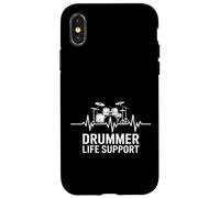 Drummer Life Support Batteria Heartbeat Rhythm Custodia per iPhone X/XS