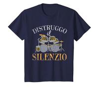 Drummer Regalo Musica Distruggo Il Silenzio Drums Batteria Maglietta