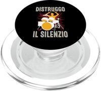 Drummer Regalo Musica Distruggo Il Silenzio Drums Batteria PopSockets PopGrip per MagSafe