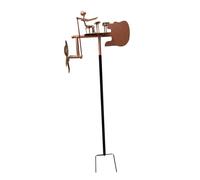Drummer Windmill Garden Decoration Outdoor Metal Stake per il cortile degli