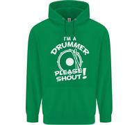 Drumming Im A Batterista Please Shout Divertente Bambini Felpa con Cappuccio