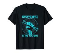 Drumming is my Cardio Drum Sticks Music T-shirt Musicista Tee Maglietta