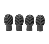 Drumstick silenziosa punta silicone tamburo estensibile muto testa morbido comodo abrasione forte resistente alle prove scolastiche domestiche 4pcs (Grigio)