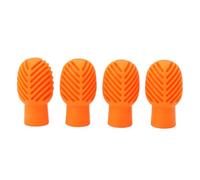 Drumstick silenziosa punta silicone tamburo estensibile muto testa morbido comodo abrasione forte resistente alle prove scolastiche domestiche 4pcs (Arancia)