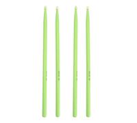 Drumsticks Wooden 5A colorato di tamburi in legno robusto set di tamburi in legno Drumsticks per bambini adulti principianti giovani rock bands Drummers suonando 2 paia 40,5 cm (Verde)