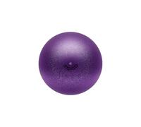 DRUNA Palla per Ginnastica Ritmica Metallizzata + Glitter in PVC, 17 cm, 300 g - Attrezzo da Ginnastica, Palla da Esercizio (Viola)