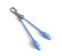 DRUNA Portachiavi Mazze da Ginnastica Ritmica Indigo 8 cm, Blu chiaro