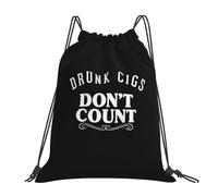 Drunk Cigs Don'T Count Uomo Donna Zainetto Pieghevole Gym Sack Regolabile Borsa Con Coulisse Per Vacanze All'Aperto Viaggio