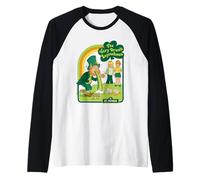 Drunk Leprechaun St. Patrick's Day Sarcastic Adult Humor Maglia con Maniche Raglan
