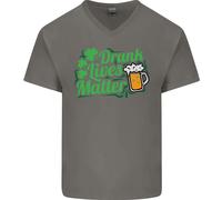 Drunk Lives Matter Maglietta In Cotone A V Per Uomo Di San Patrizio