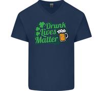 Drunk Lives Matter Maglietta In Cotone A V Per Uomo Di San Patrizio