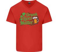 Drunk Lives Matter Maglietta In Cotone A V Per Uomo Di San Patrizio