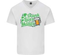 Drunk Lives Matter Maglietta In Cotone A V Per Uomo Di San Patrizio