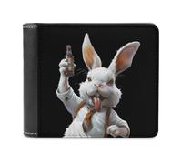 Drunk Rabbit - Portafoglio sottile con tasca frontale e porta carte di credito, per donne e uomini, Stile:, Taglia unica, Per tutte le stagioni