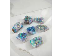 Drusa aqua aura quarzo minerale cangiante energia Celestiale e Frequenze di Luce