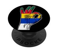 Drusi, bandiera drusa, simbolo druso, come Suwayda, Siria, Libano. PopSockets PopGrip Adesivo