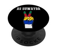 Drusi, Siria, Libano, Suwayda, bandiera drusa, bandiera dei drusi. PopSockets PopGrip Adesivo