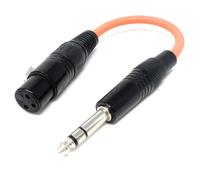 DRUT Cavo adattatore XLR a 3 pin femmina a jack stereo TRS da 6,35 mm, cavo audio da 20 cm per apparecchiature audio professionali