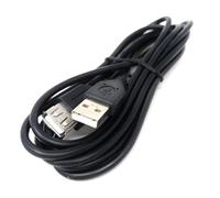 DRUT Cavo prolunga USB 2.0 ad alta velocità da maschio A a femmina A, cavo resistente 24AWG, cavo di prolunga nero per PC, laptop, stampante, hub USB (2 m)