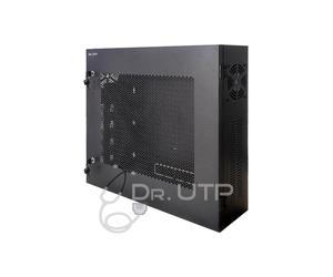 DRUTP LUXURYDVRBOX Armadio verticale per apparecchiature standard rack da 19" 4U con 2 chiavi, ventola, passacavi e porta con gr