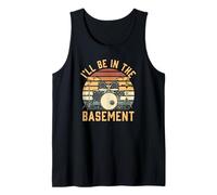 Druumer Gift Vinatge I'll Be in The Basement Drumming Amante Canotta
