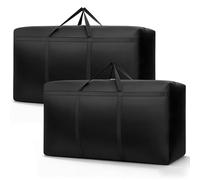 Druuzyl 2 Pezzi Borsa di Stoccaggio Esterno 110x60x35cm | Borsa Impermeabile per Cuscini Giardino e Campeggio | Tessuto Oxford 210D con Maniglia | Resistente a UV, Pioggia e Polvere