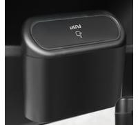 Druuzyl 2 Pezzi Pattumiera Auto Impermeabile con Coperchio e 100 Sacchetti, Mini Organizer da Appendere per Casa, Ufficio, Cucina (Nero, ABS, 15,5*14*6,6cm, 1L)