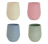 Druuzyl 4 Pezzi Tazza Allenamento Bambini, Silicone Bicchiere Neonato, Bicchiere Antigoccia Bambini per bébés de plus de 6 mois Tasse d'apprentissage en silicone