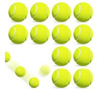 Druuzyl Palline da Tennis 12 Pezzi Bambini Palline Tennis Allenamento, Recreational Tennis Balls ad Alta Elasticità Colore Giallo per l'Allenamento di Tennis, Principianti e Adulti