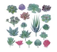 Druuzyl Pianta Finta 18 Pz Piante Succulente Artificiali Verde Artificiali Mini Piante Grasse Artificiali Piante Succulente all'Aperto per Casa Giardino Interno ed Esterno Decorazioni