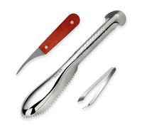 Druuzyl Squamatore Pesce 3 Pezzi Squamatore for Pesce in Acciaio Inossidabile Desquamatore Pesce Professionale, Raschietto Pesce Pulizia Pesce per Pulizia Rapida Pelle di Pesce per Cucina Ristorante