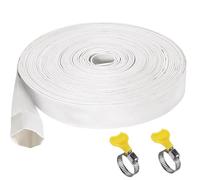 Druuzyl Tubo di Scarico Piatto 10mx1 Pollici Tubazione per Uso Industriale Tubo in Tessuto Tubo dei Vigili del Fuoco per Pompe Sommergibili e Altre Pompe dell'Acqua Scarico Irrigazione Giardino