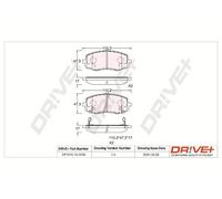 Drve+ DP1010.10.0038 Kit pastiglie freno, Freno a disco per HYUNDAI,KIA