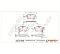 Drve+ DP1010.10.0088 Kit pastiglie freno, Freno a disco per TOYOTA