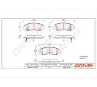 Drve+ DP1010.10.0198 Kit pastiglie freno, Freno a disco per HYUNDAI
