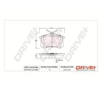 Drve+ DP1010.10.1065 Kit pastiglie freno, Freno a disco per AUDI,CITROËN,DS,FIA