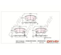 Drve+ DP1010.10.1070 Kit pastiglie freno, Freno a disco per DAIHATSU,FORD,MAZDA