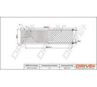 Drve+ DP1110.10.0016 Filtro aria per FIAT,LANCIA,ZASTAVA