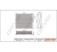 Drve+ DP1110.10.0043 Filtro aria per VW