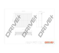 Drve+ DP1110.10.0064 Filtro aria per CITROËN,PEUGEOT