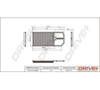 Drve+ DP1110.10.0068 Filtro aria per SEAT,SKODA,VW