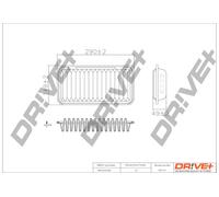 Drve+ DP1110.10.0098 Filtro aria per SUBARU,TOYOTA